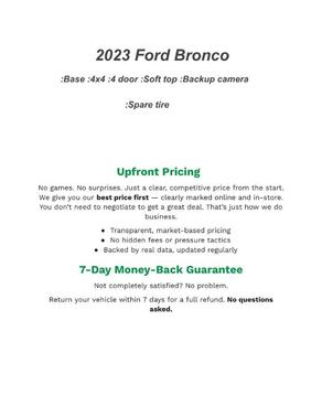 2023 Ford Bronco Base