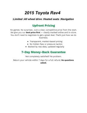 Black 2015 Toyota RAV4 Limited