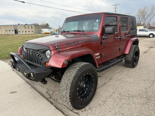 RED 2008 Jeep Wrangler Unlimited Sahara