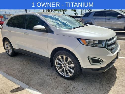 White Platinum 2018 Ford Edge Titanium