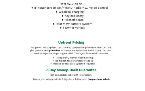 2022 Volkswagen Taos 1.5T SE