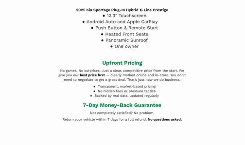 2025 Kia Sportage Plug-In Hybrid X-Line Prestige