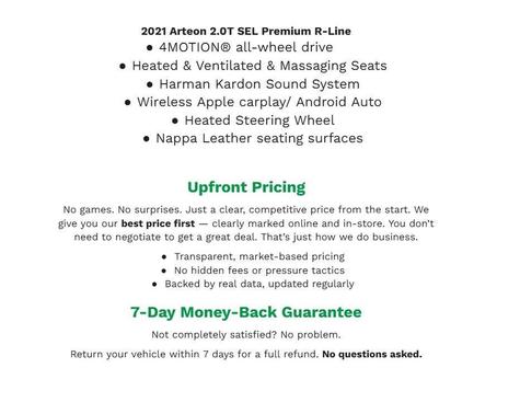 2021 Volkswagen Arteon 2.0T SEL Premium R-Line 4MOTION