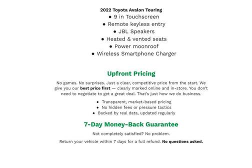 Wind Chill Pearl 2022 Toyota Avalon Touring