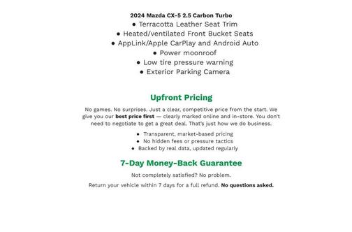 Rhodium White Metallic 2024 Mazda CX-5 2.5 Carbon Turbo