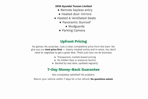 2016 Hyundai TUCSON Limited