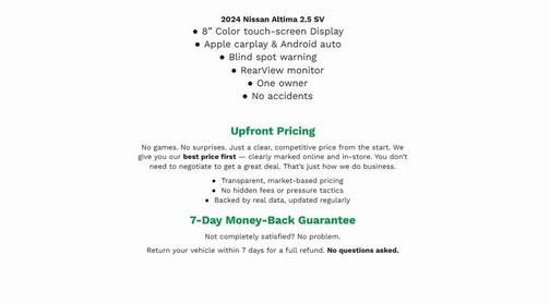 2024 Nissan Altima 2.5 SV