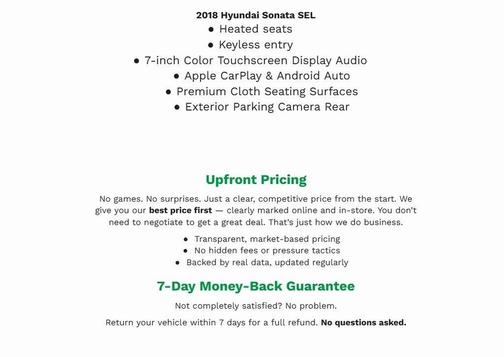 2018 Hyundai SONATA SEL