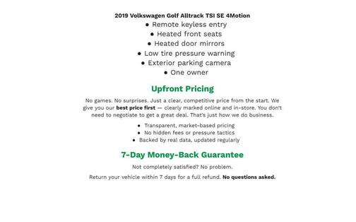 Platinum Gray Metallic 2019 Volkswagen Golf Alltrack TSI SE