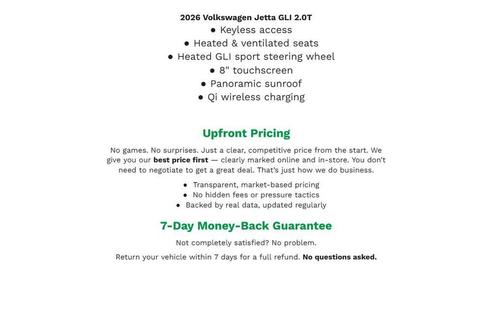 2026 Volkswagen Jetta GLI 2.0T Autobahn