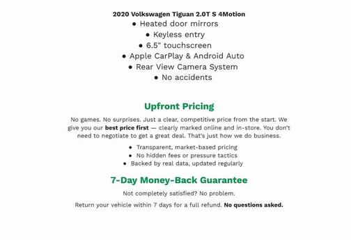 2020 Volkswagen Tiguan 2.0T S 4MOTION