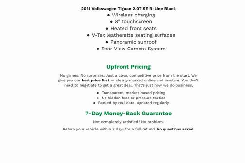 2021 Volkswagen Tiguan 2.0T SE R-Line Black 4MOTION