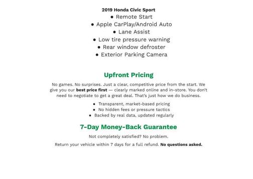 2019 Honda Civic Sport