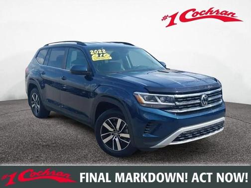 Tourmaline Blue Metallic 2022 Volkswagen Atlas 2.0T SE