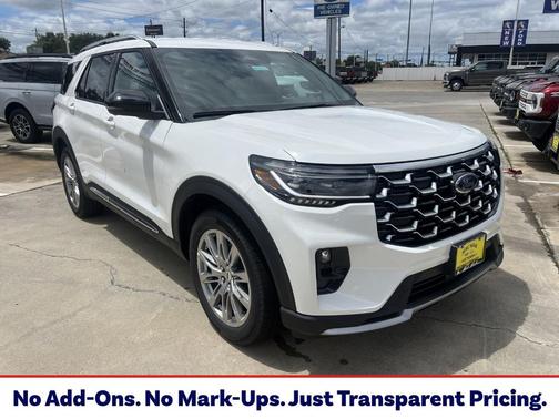 White 2026 Ford Explorer Platinum