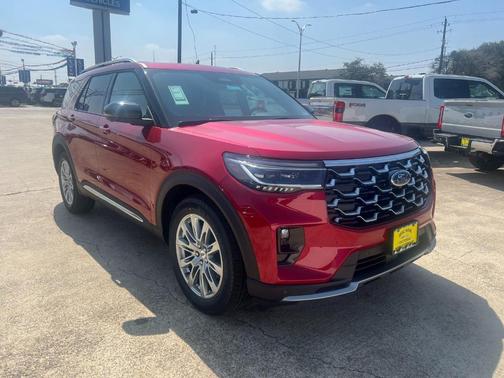 Red 2026 Ford Explorer Platinum