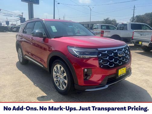 Red Metallic 2026 Ford Explorer Platinum