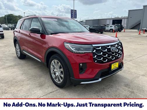 Red Metallic 2026 Ford Explorer Platinum