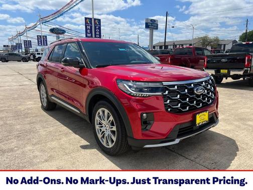 Red 2026 Ford Explorer Platinum