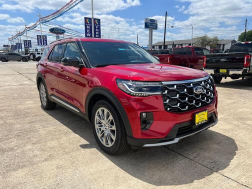 Red 2026 Ford Explorer Platinum