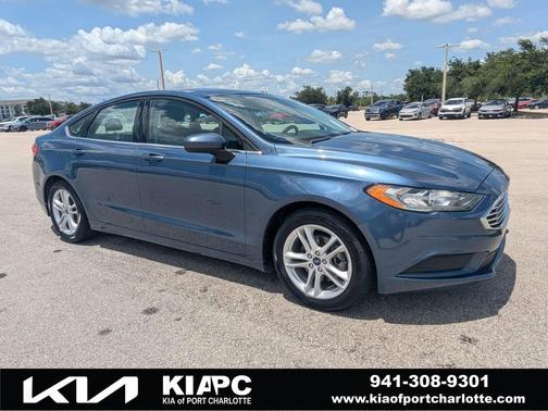 Blue Metallic 2018 Ford Fusion SE