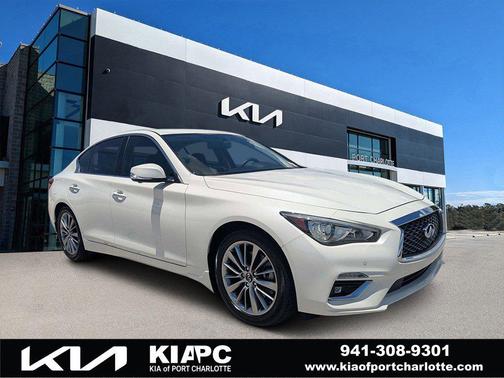 Majestic White 2023 INFINITI Q50 3.0t LUXE