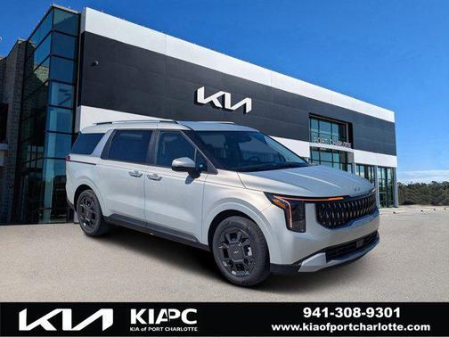 Ivory Silver 2026 Kia Carnival Hybrid EX