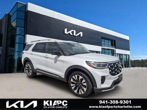 Star White Metallic Tri-Coat 2025 Ford Explorer Platinum
