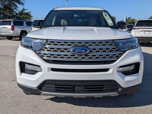 Star White Metallic Tri-Coat 2022 Ford Explorer Limited