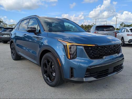 Mineral Blue 2026 Kia Sorento Hybrid SX Prestige
