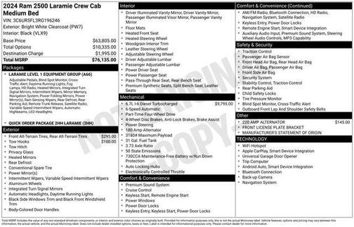 2024 RAM 2500 Laramie Crew Cab 4x4 6'4' Box