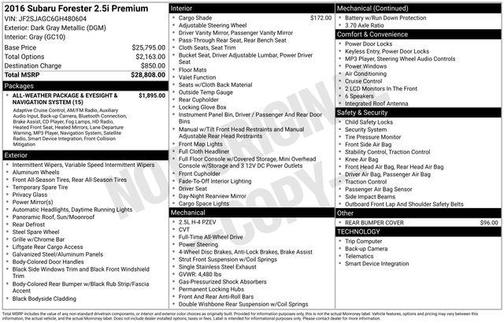 2016 Subaru Forester 2.5i Premium