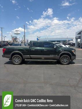 Midnight Pine Metallic 2019 Nissan Titan XD Platinum Reserve
