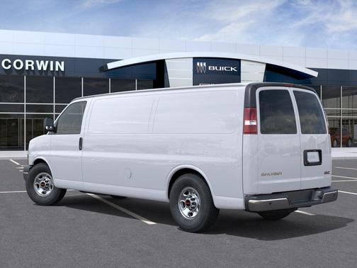 Summit White 2026 GMC Savana 3500 3500 Extended Wheelbase, Work Van, RWD