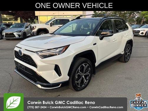 Wind Chill Pearl/Midnight Black Metallic 2023 Toyota RAV4 Prime XSE