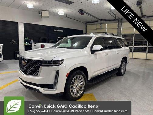 Crystal White Tricoat 2023 Cadillac Escalade ESV Premium Luxury