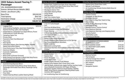 2022 Subaru Ascent Touring 7-Passenger