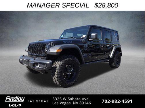 Black Clearcoat 2025 Jeep Wrangler 4xe Willys