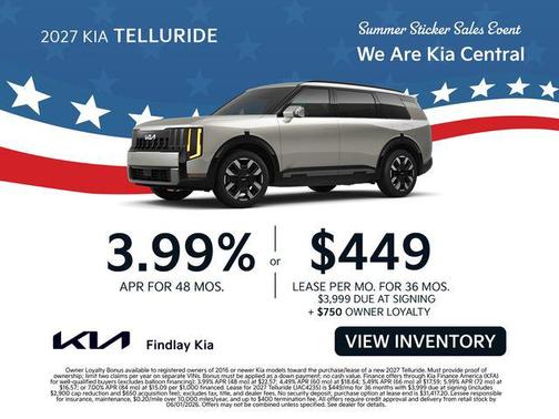 Midnight Lake Blue 2027 Kia Telluride Hybrid EX