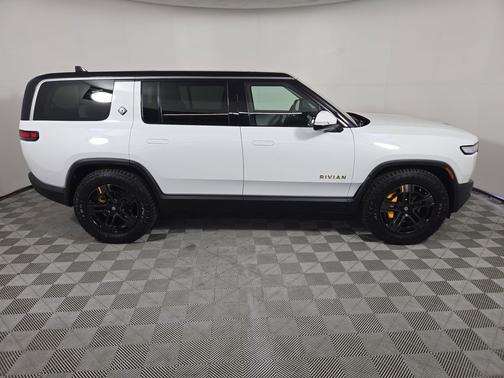 Glacier White 2024 Rivian R1S Adventure Quad Motor Large Pack