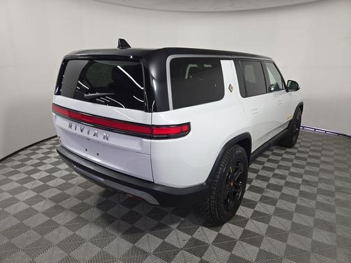 Glacier White 2024 Rivian R1S Adventure Quad Motor Large Pack