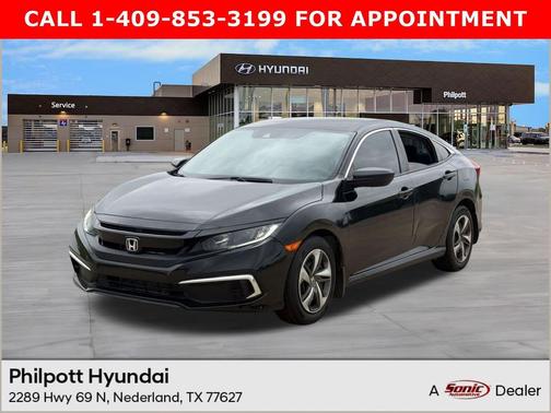 Crystal Black Pearl 2019 Honda Civic LX