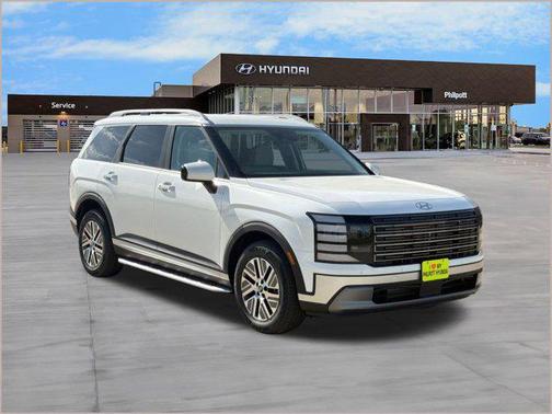 Creamy White Pearl 2026 Hyundai Palisade Hybrid Blue SEL 7P