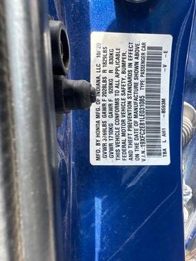 Aegean Blue Metallic 2020 Honda Civic Sport