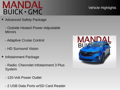 Riptide Blue Metallic 2024 Chevrolet Equinox FWD RS