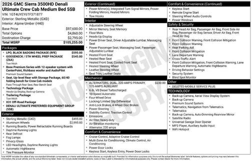 Sterling Metallic 2026 GMC Sierra 3500 Denali