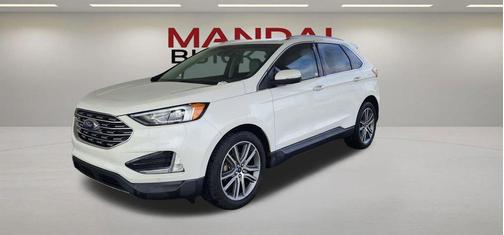 Star White Metallic Tri-Coat 2020 Ford Edge Titanium