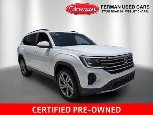 Opal White Pearl 2024 Volkswagen Atlas 2.0T SE w/Technology