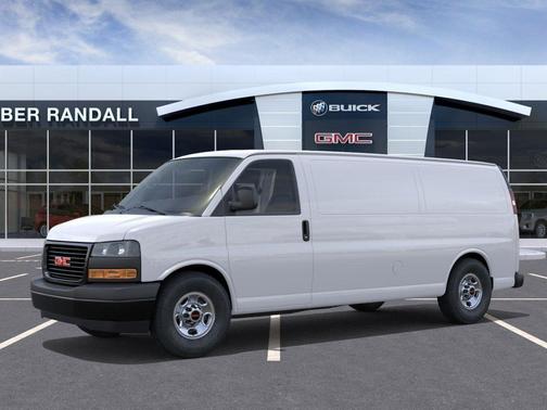 Summit White 2026 GMC Savana 3500 3500 Extended Wheelbase, Work Van, RWD