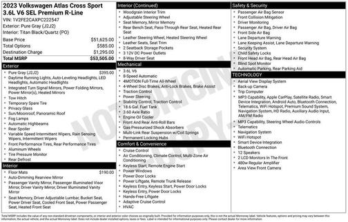 2023 Volkswagen Atlas Cross Sport 3.6L V6 SEL Premium R-Line